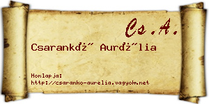 Csarankó Aurélia névjegykártya